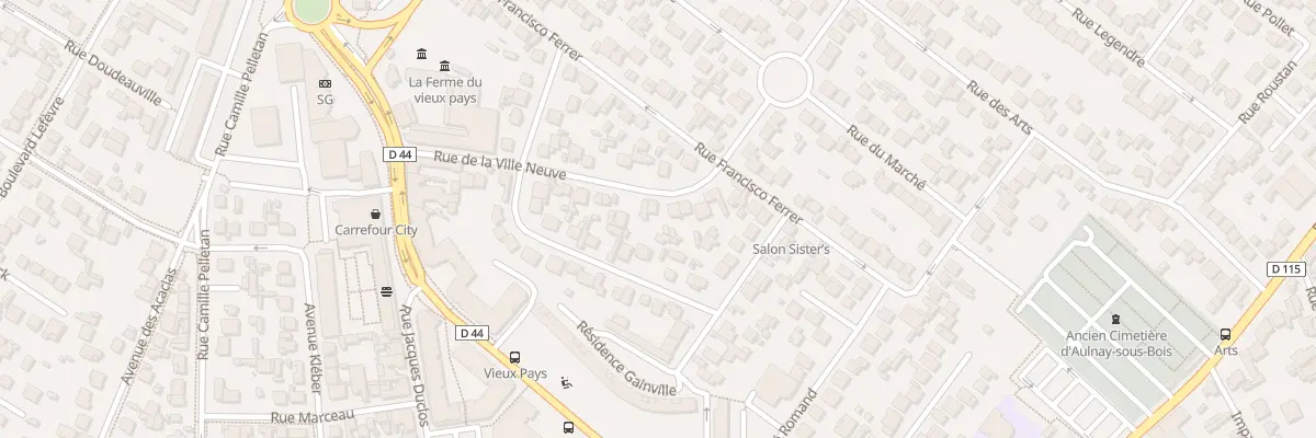 Plan du 28 Rue de la Ville Neuve à Aulnay-sous-Bois