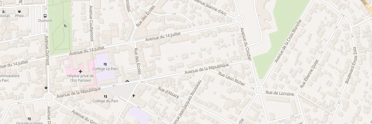 Plan du 43 Av de la République à Aulnay-sous-Bois