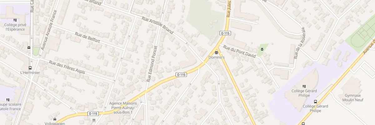 Plan du 58 Rue Aristide Briand à Aulnay-sous-Bois