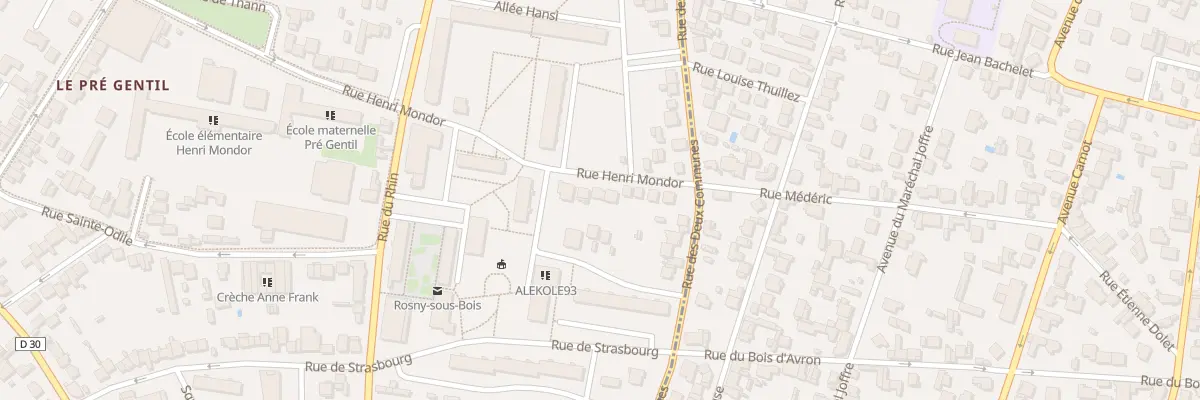 Plan du 42 Rue Henri Mondor à Rosny-sous-Bois