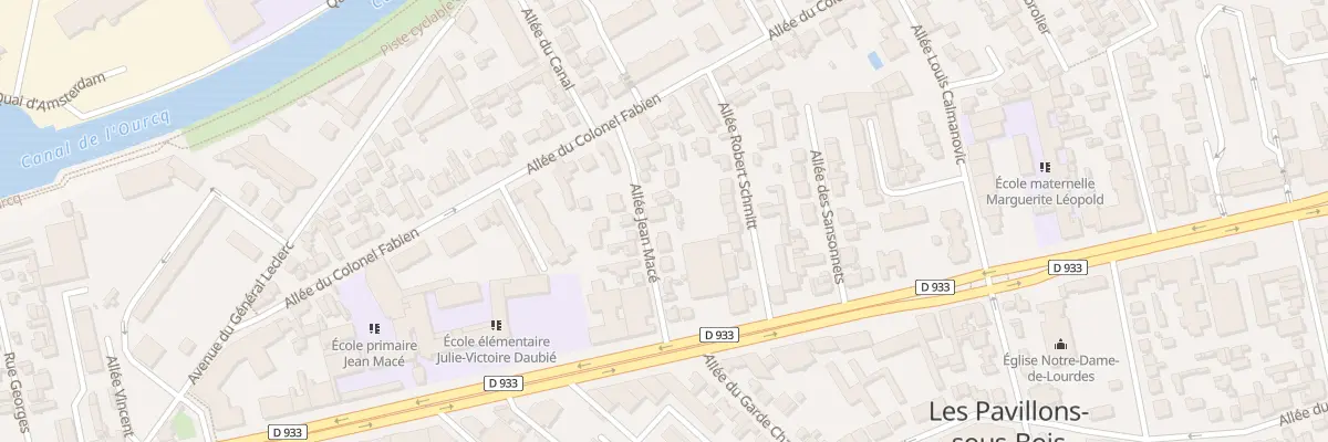 Plan du 8 All Jean Macé aux Pavillons-sous-Bois