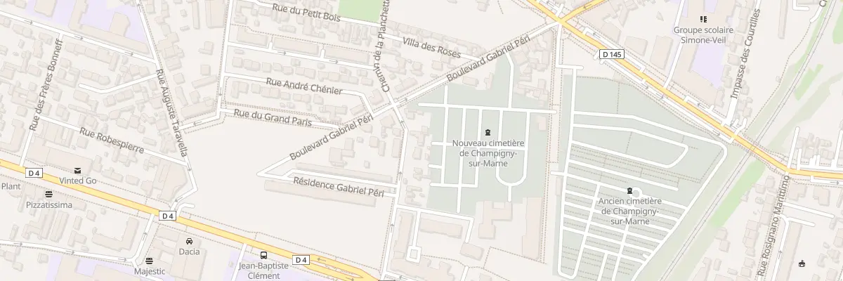 Plan du 24 Che de la Planchette à Champigny-sur-Marne