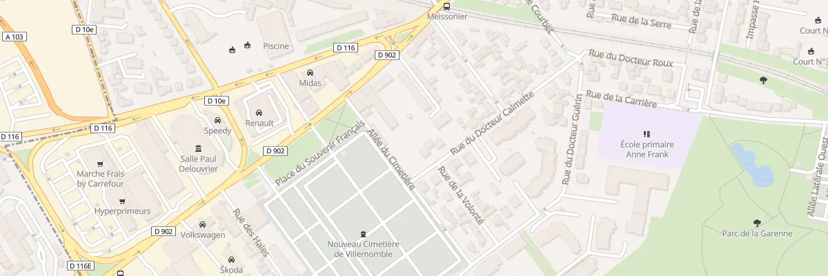 Plan du 30 Rue du Docteur Calmette à Villemomble