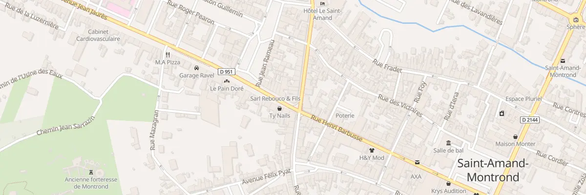 Plan du 2 Av Jean Jaurès à Saint-Amand-Montrond