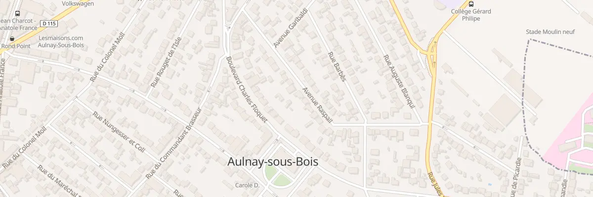 Plan du 33 Av Raspail à Aulnay-sous-Bois