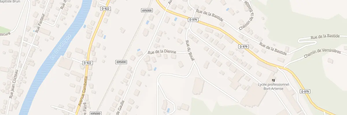 Plan du 101 Rue de la Dienne à Bort-les-Orgues