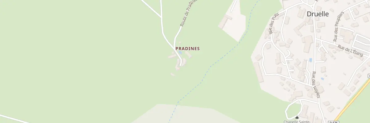 Plan du 423 Rte de Pradines à Druelle Balsac