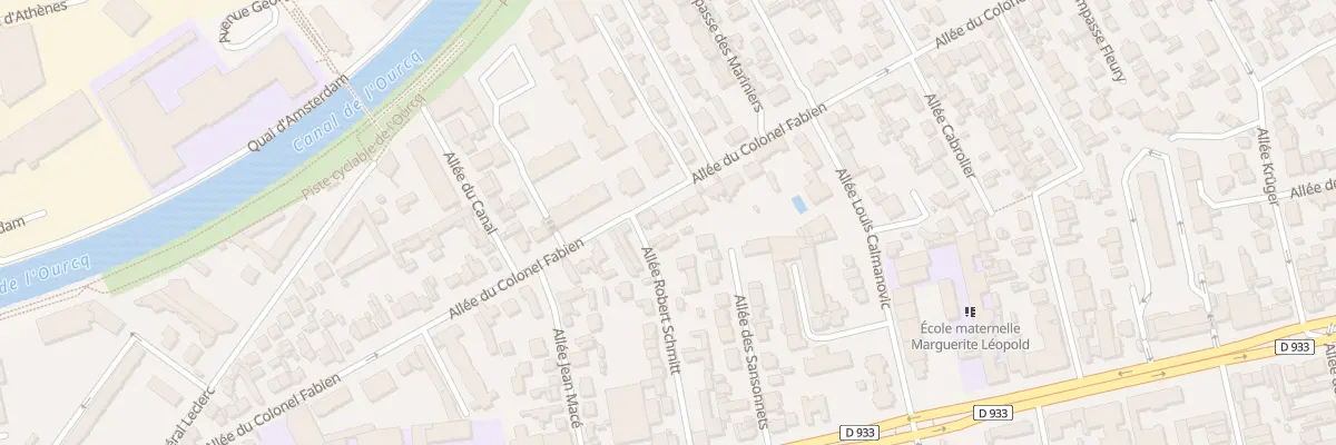 Plan du 62 All du Colonel Fabien aux Pavillons-sous-Bois