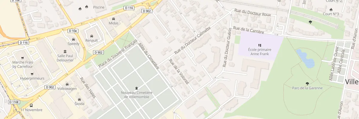 Plan du 27 Rue du Docteur Calmette à Villemomble