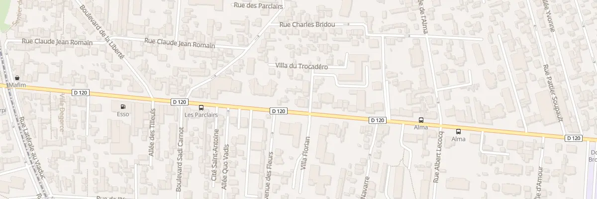Plan du 1B Vla du Trocadéro au Perreux-sur-Marne