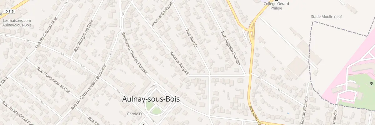 Plan du 20 Av Raspail à Aulnay-sous-Bois