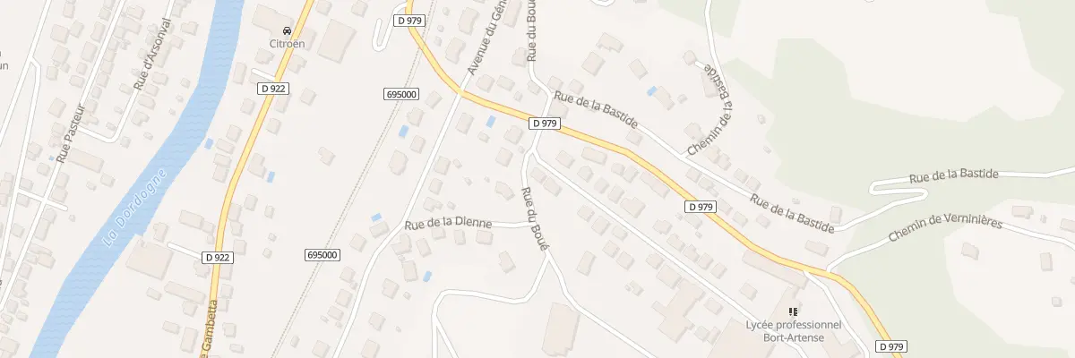 Plan du 36 Rue du Lycee à Bort-les-Orgues