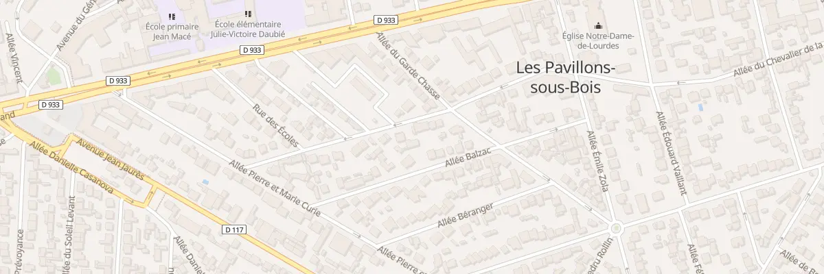 Plan du 32 All du Chevalier de la Barre aux Pavillons-sous-Bois