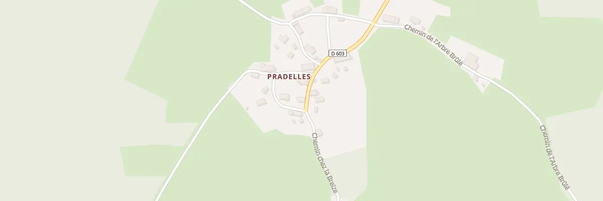 Plan du 98 Pradelles à Savennes