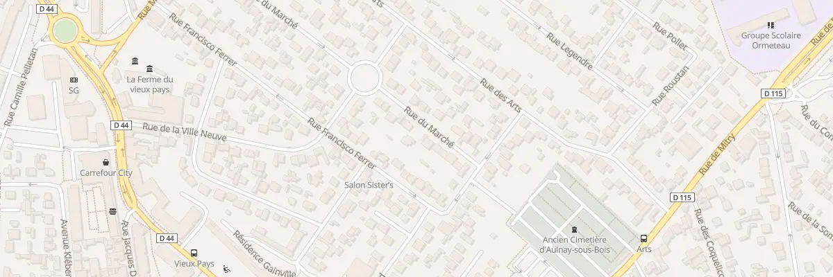 Plan du 50 Rue du Marché à Aulnay-sous-Bois