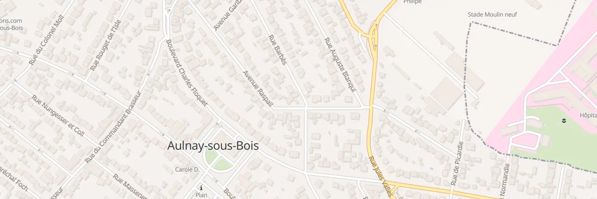 Plan du 12 Av Raspail à Aulnay-sous-Bois