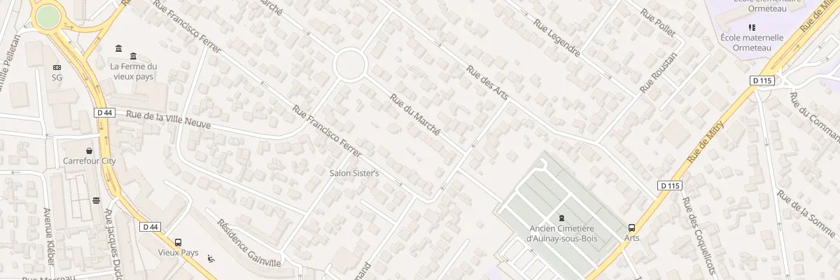 Plan du 56 Rue du Marché à Aulnay-sous-Bois