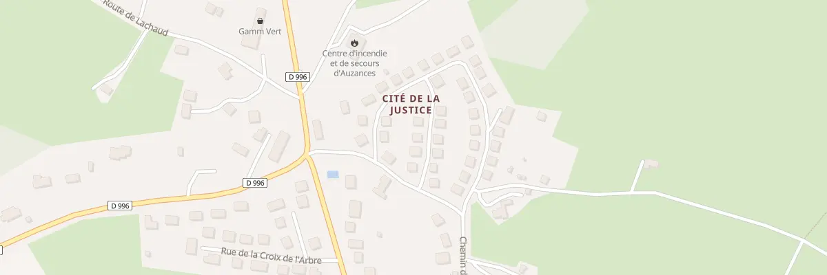 Plan du 22 Rue de la Justice à Auzances