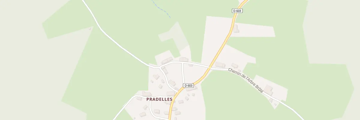 Plan du 108 Pradelles à Savennes