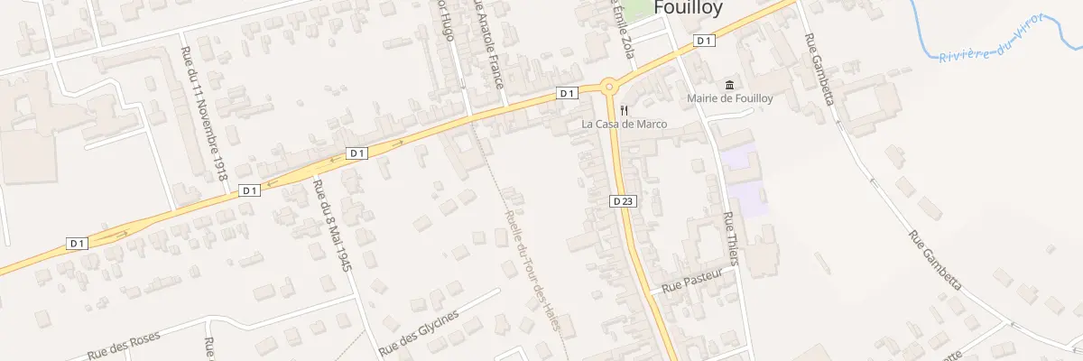 Plan du 14 Rue Aristide Briand à Fouilloy