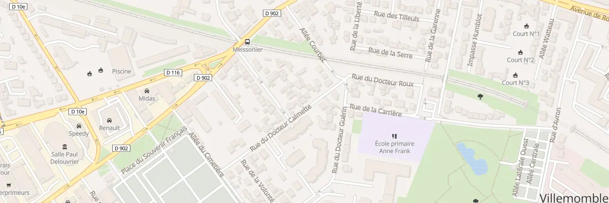 Plan du 8 Rue du Docteur Calmette à Villemomble