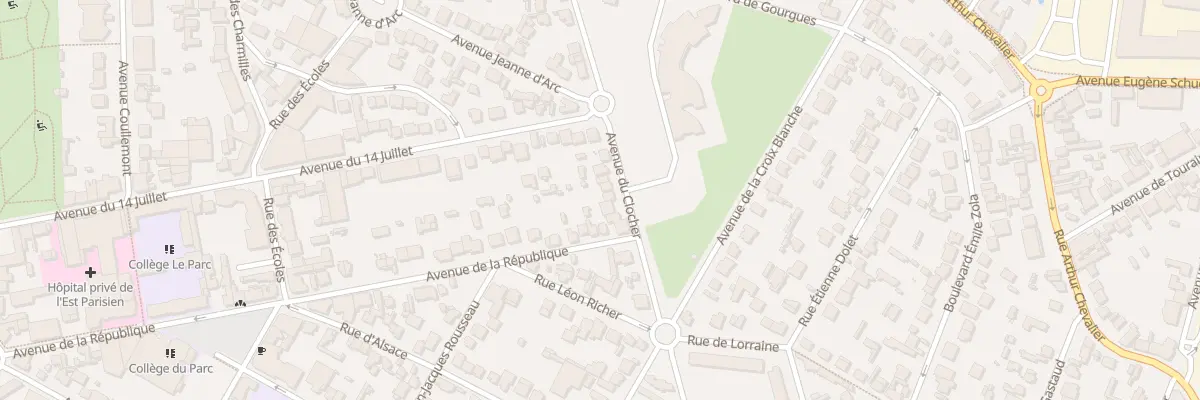Plan du 20B Av du Clocher à Aulnay-sous-Bois