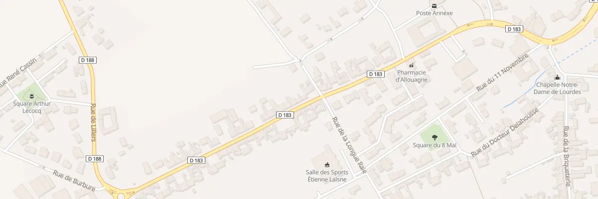 Plan du 50 Rue du General Leclerc à Allouagne