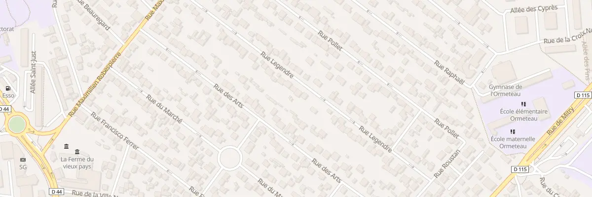 Plan du 44 Rue Legendre à Aulnay-sous-Bois