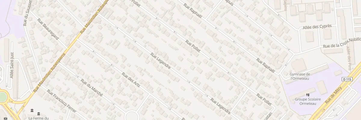 Plan du 45 Rue Legendre à Aulnay-sous-Bois