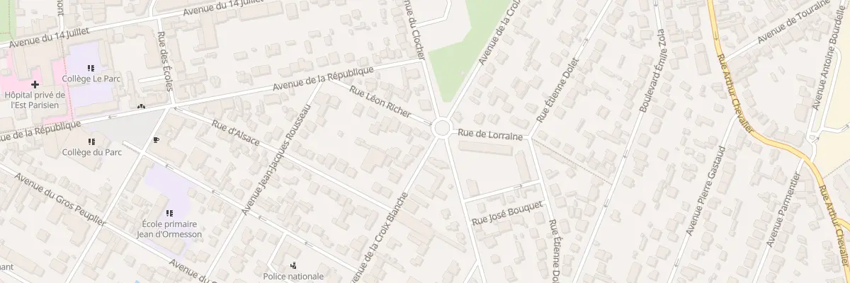 Plan du 20 Rue Léon Richer à Aulnay-sous-Bois