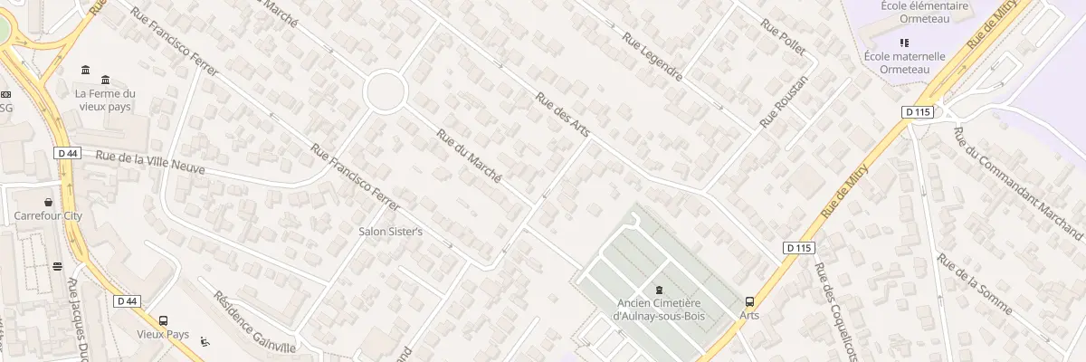 Plan du 13 Rue de l’Industrie à Aulnay-sous-Bois