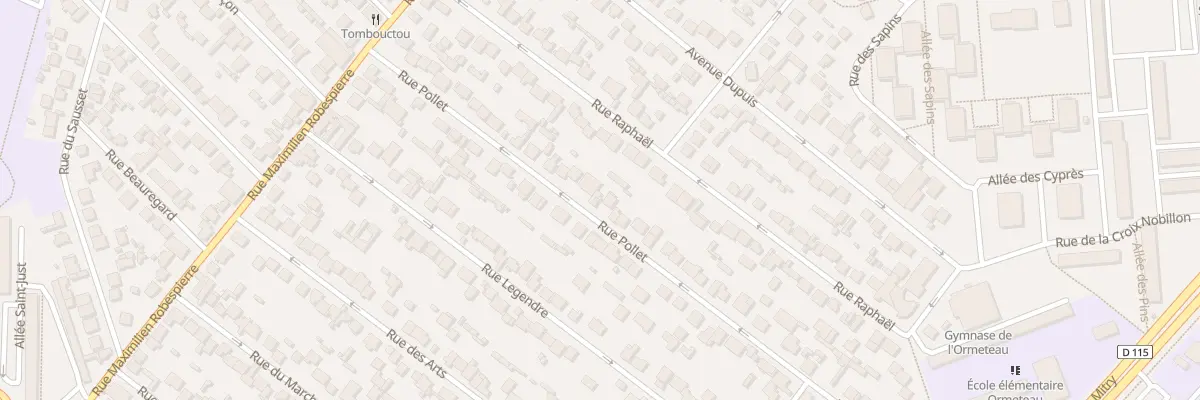 Plan du 25 Rue Pollet à Aulnay-sous-Bois