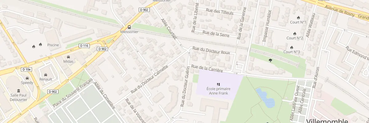 Plan du 1 Rue du Docteur Calmette à Villemomble