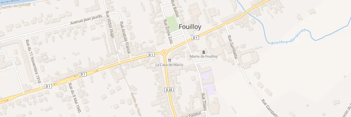 Plan du 1 Rue Aristide Briand à Fouilloy