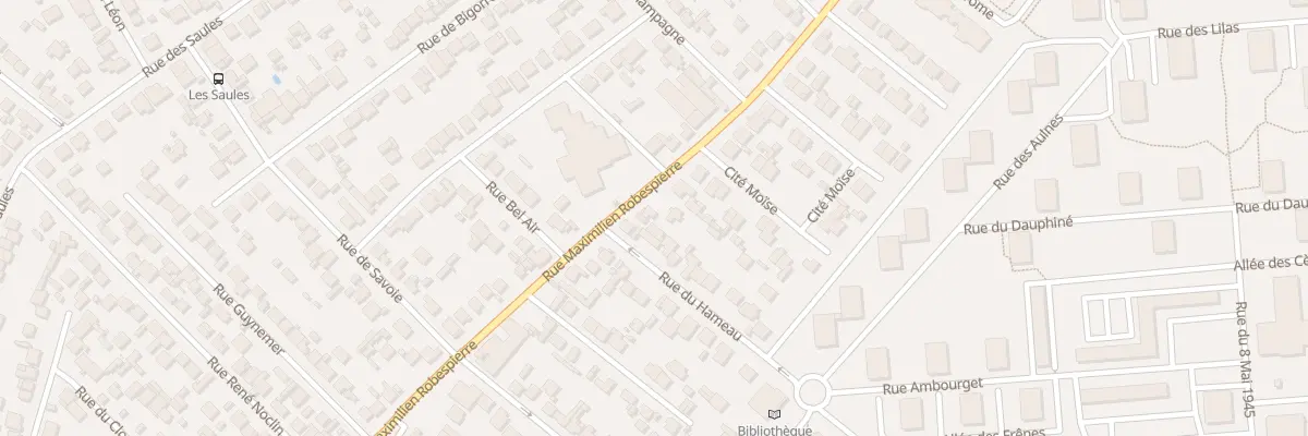 Plan du 100 Rue Maximilien Robespierre à Aulnay-sous-Bois
