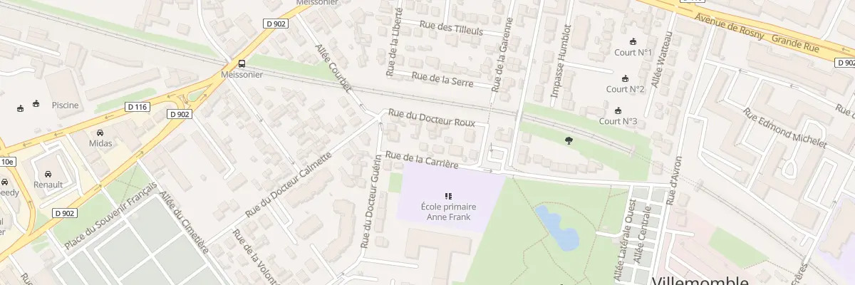 Plan du 38 Rue de la Carrière à Villemomble