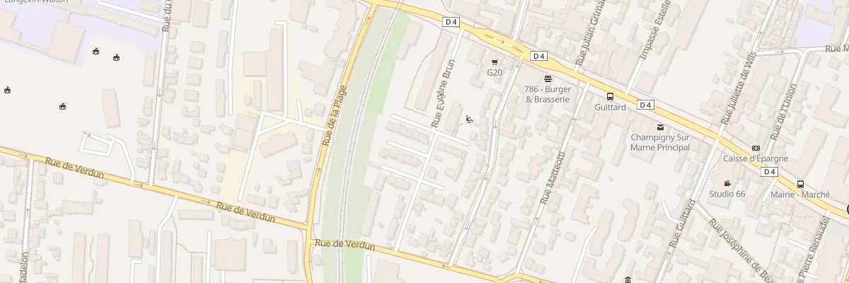 Plan du 18 Rue Eugene Brun à Champigny-sur-Marne