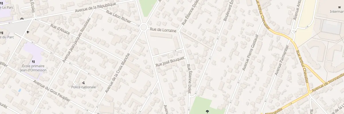 Plan du 5 Rue Jose Bouquet à Aulnay-sous-Bois