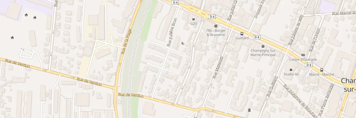Plan du 7 Rue Eugene Brun à Champigny-sur-Marne
