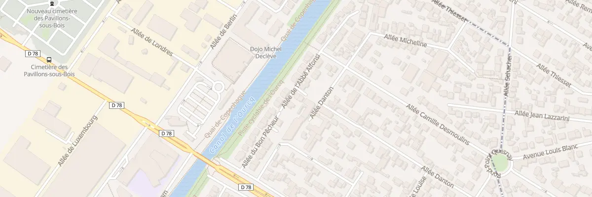Plan du 13 All de l’Abbe Alfonsi aux Pavillons-sous-Bois