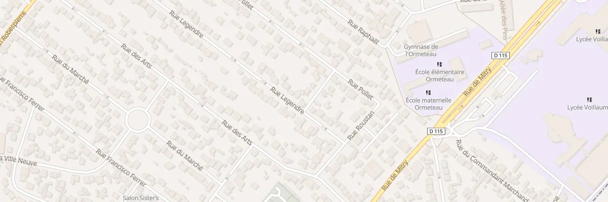 Plan du 75 Rue Legendre à Aulnay-sous-Bois