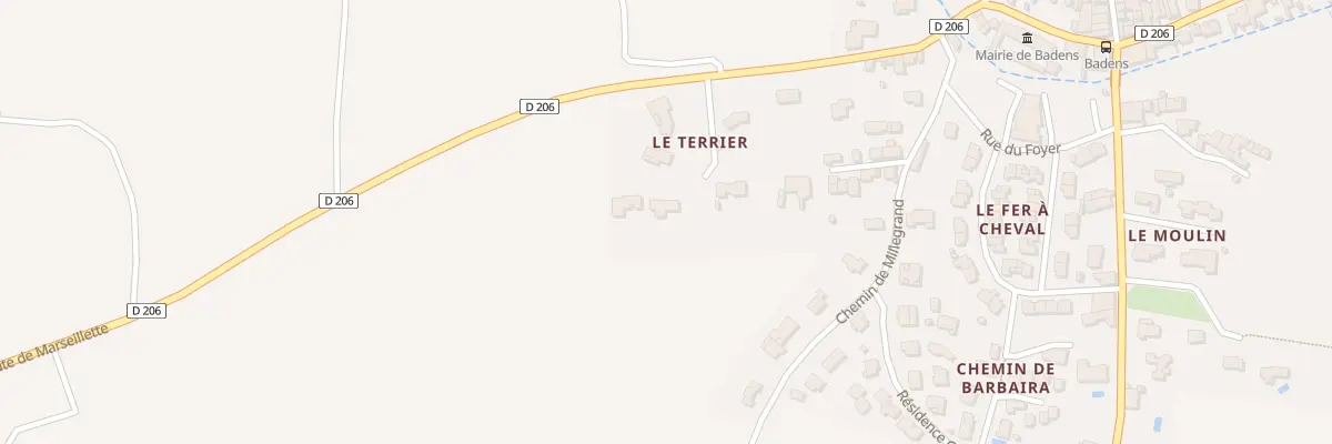 Plan du 5001F Le Terrier à Badens