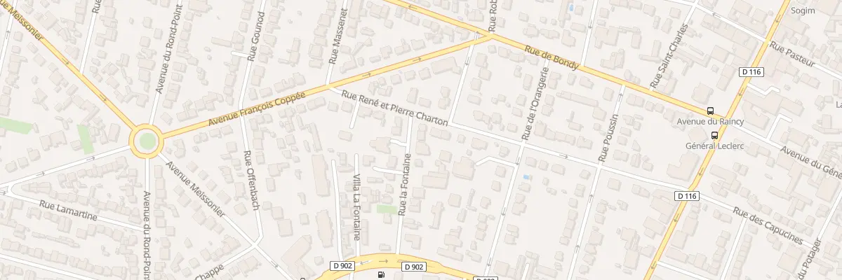 Plan du 10 Rue Lafontaine à Villemomble