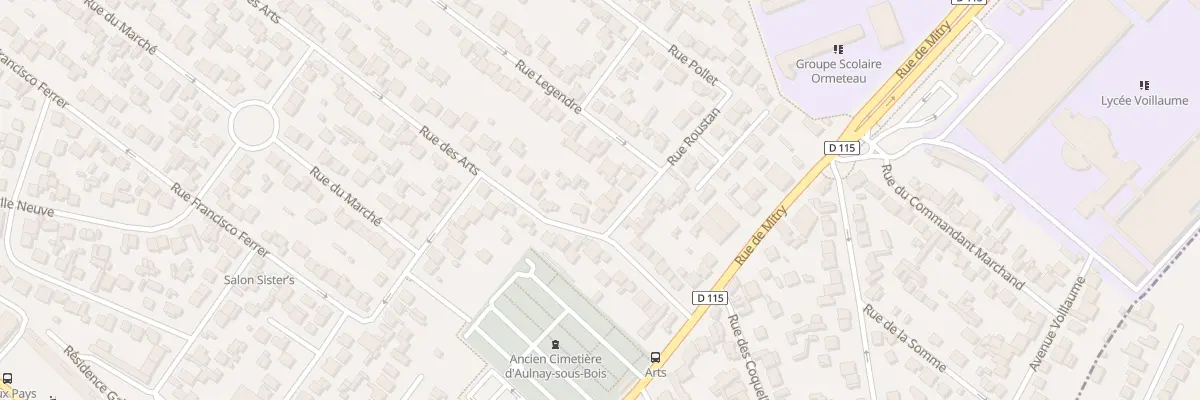 Plan du 3 Rue Roustan à Aulnay-sous-Bois