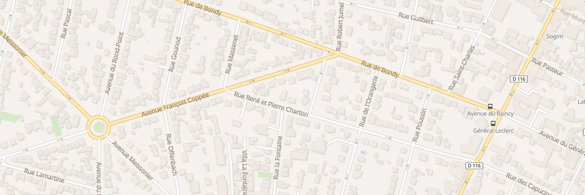 Plan du 44 Rue et P Charton à Villemomble