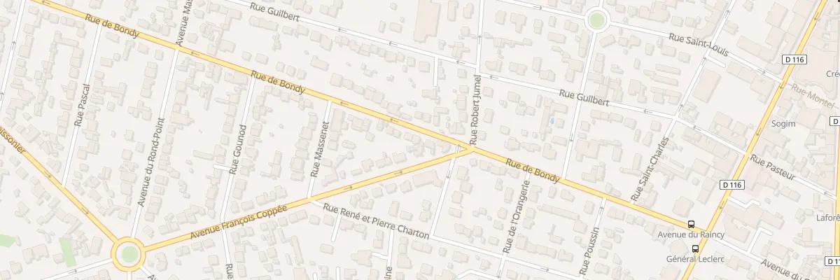 Plan du 39 Rue de Bondy à Villemomble