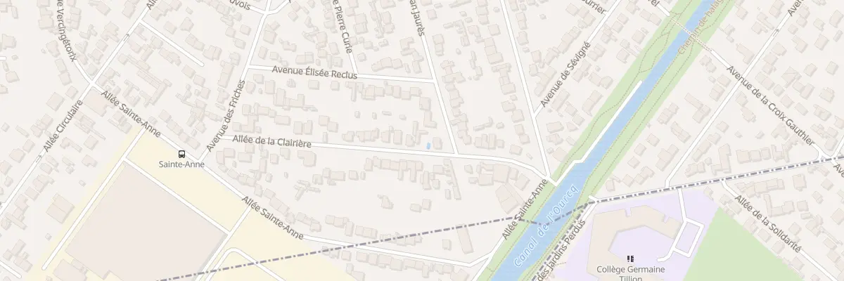Plan du 2 All de la Clairière à Aulnay-sous-Bois