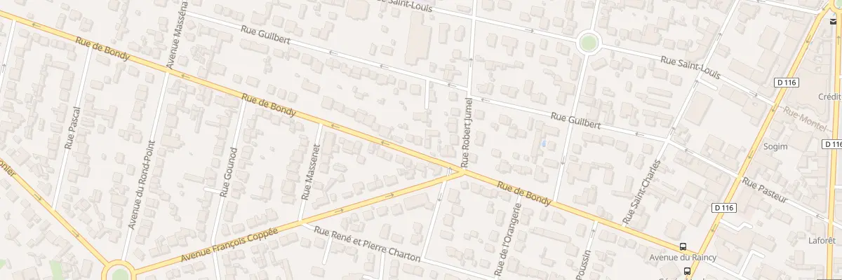 Plan du 46 Rue de Bondy à Villemomble