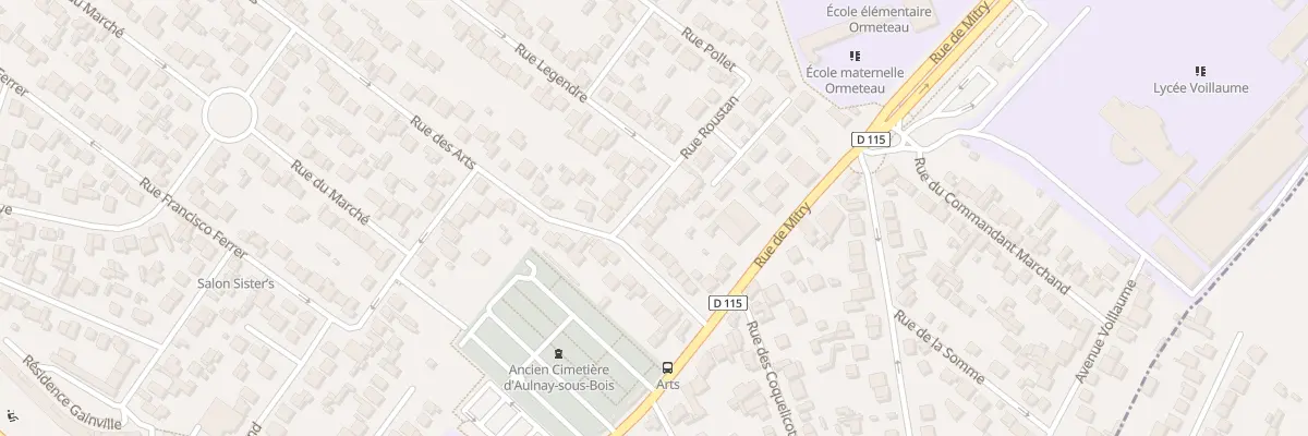 Plan du 4 Rue Roustan à Aulnay-sous-Bois