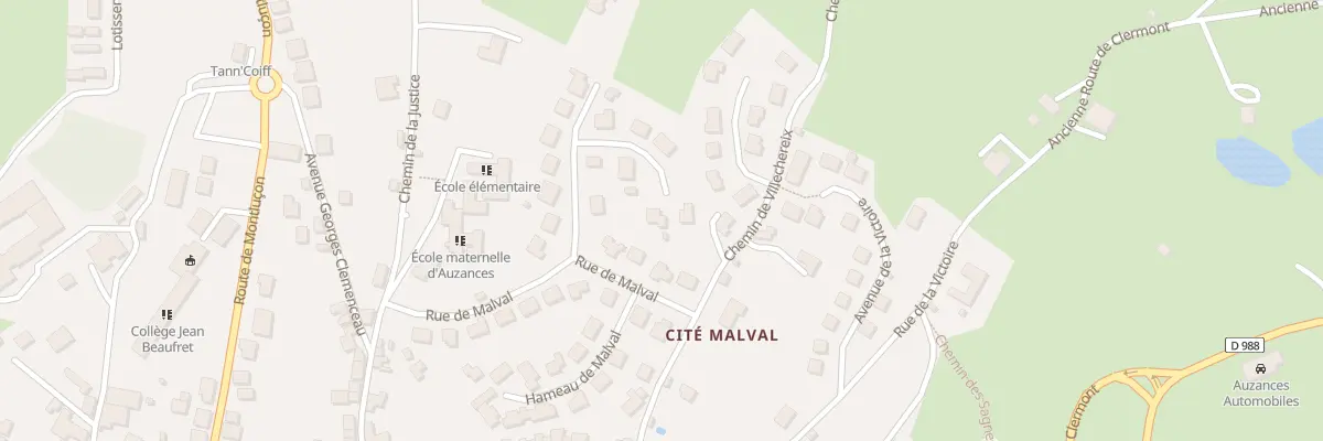 Plan du 26 Rue de Malval à Auzances